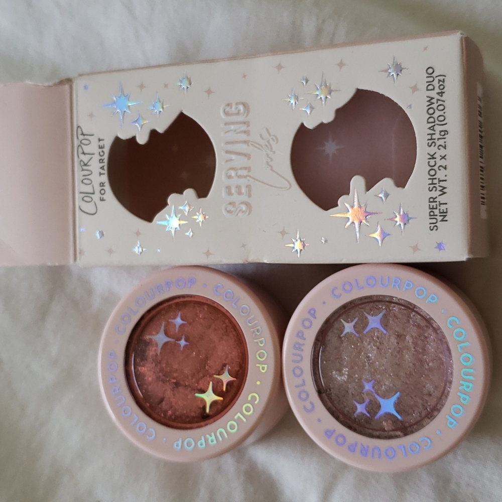 Colourpop Super Shock Shadow Duo Serving Looks Eyeshadow Frog & For Real